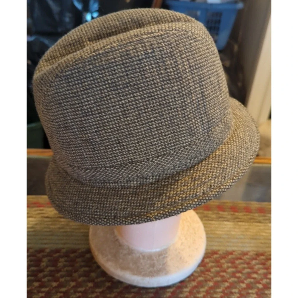 NWT LONDON FOG VINTAGE WOOL TWEED Farley Grey HAT FEDORA TRILBY MENS‎ Small